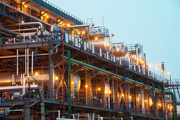 Oil and chemical refinery factory