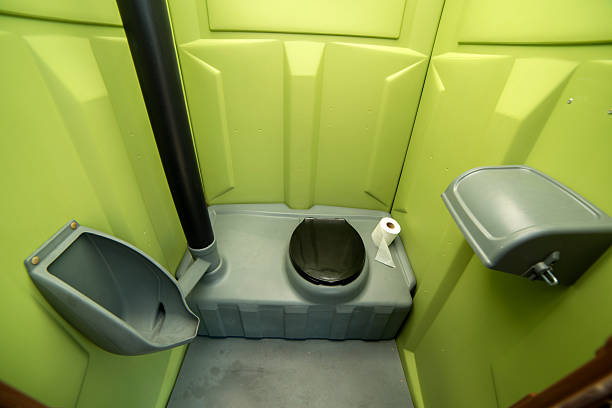 Kalispell, MT, USA - July 1st, 2015: Porta Potty inside, Montana USA.